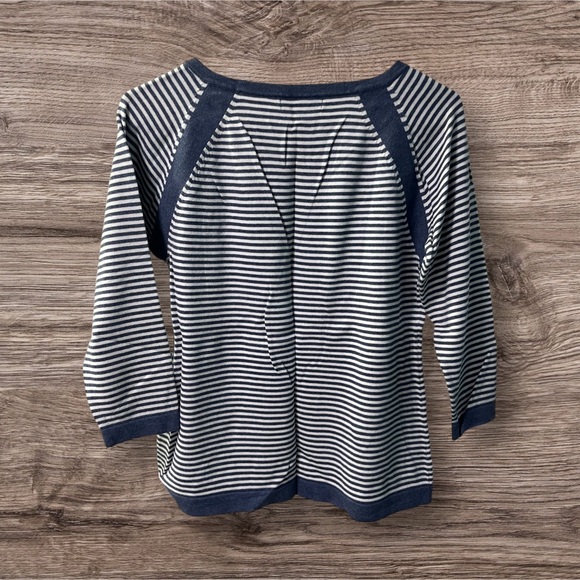 Liz Claiborne size Medium striped sweater 100% cotton - Picture 2 of 3